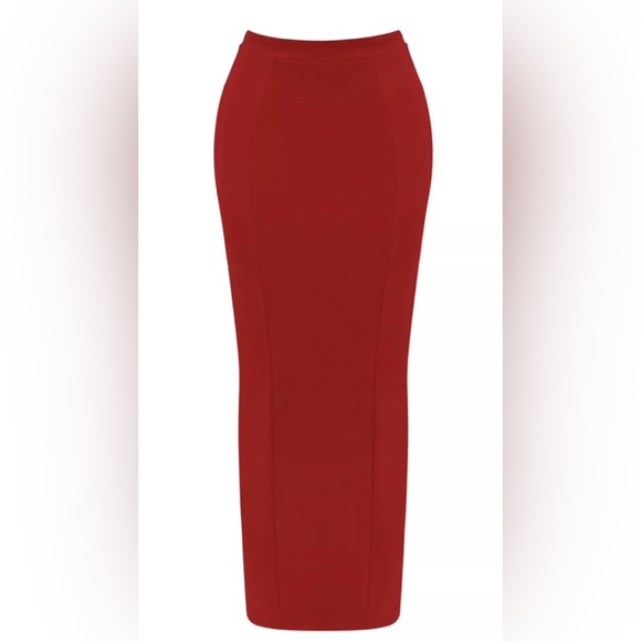 NEW House of CB Nayara skirt in Red size S - Picture 3 of 5